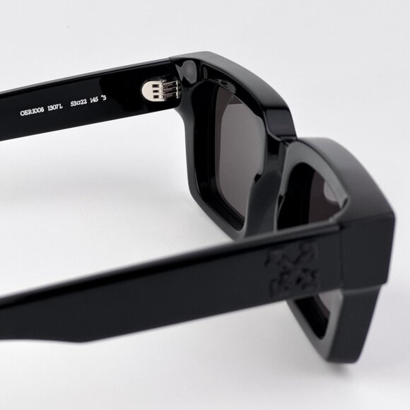Off-White VIRGIL Sunglasses – Black Square Frame Grey Lense | Model OERI008 1307 - Picture 8 of 11